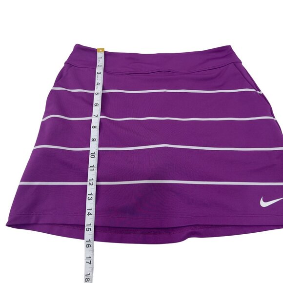 Nike Golf Purple Striped Dri-Fit Athletic Skort/Skirt - Picture 3 of 8